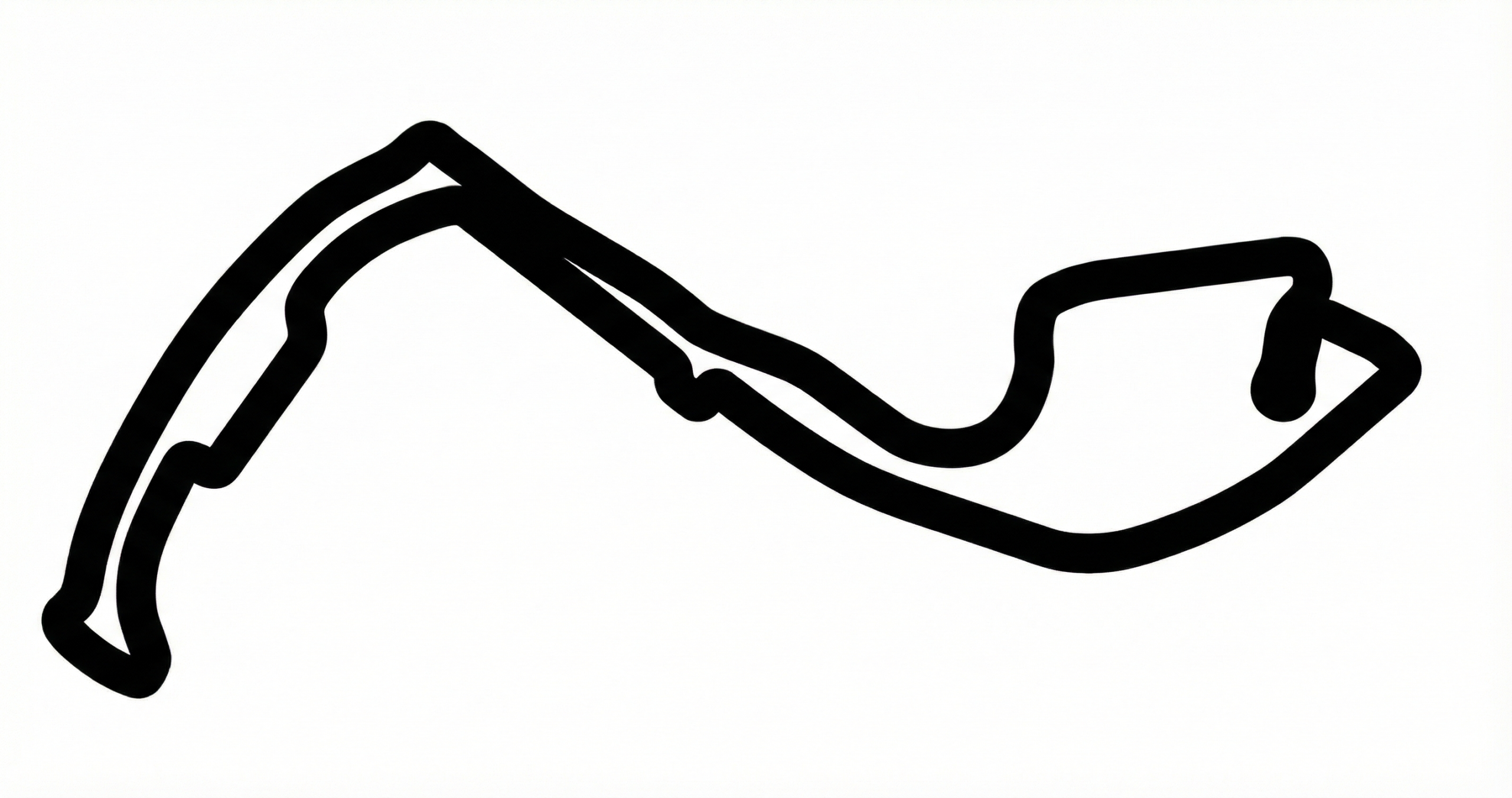 Stilisierte schwarze Umrisszeichnung eines Saxophons auf weißem Hintergrund.